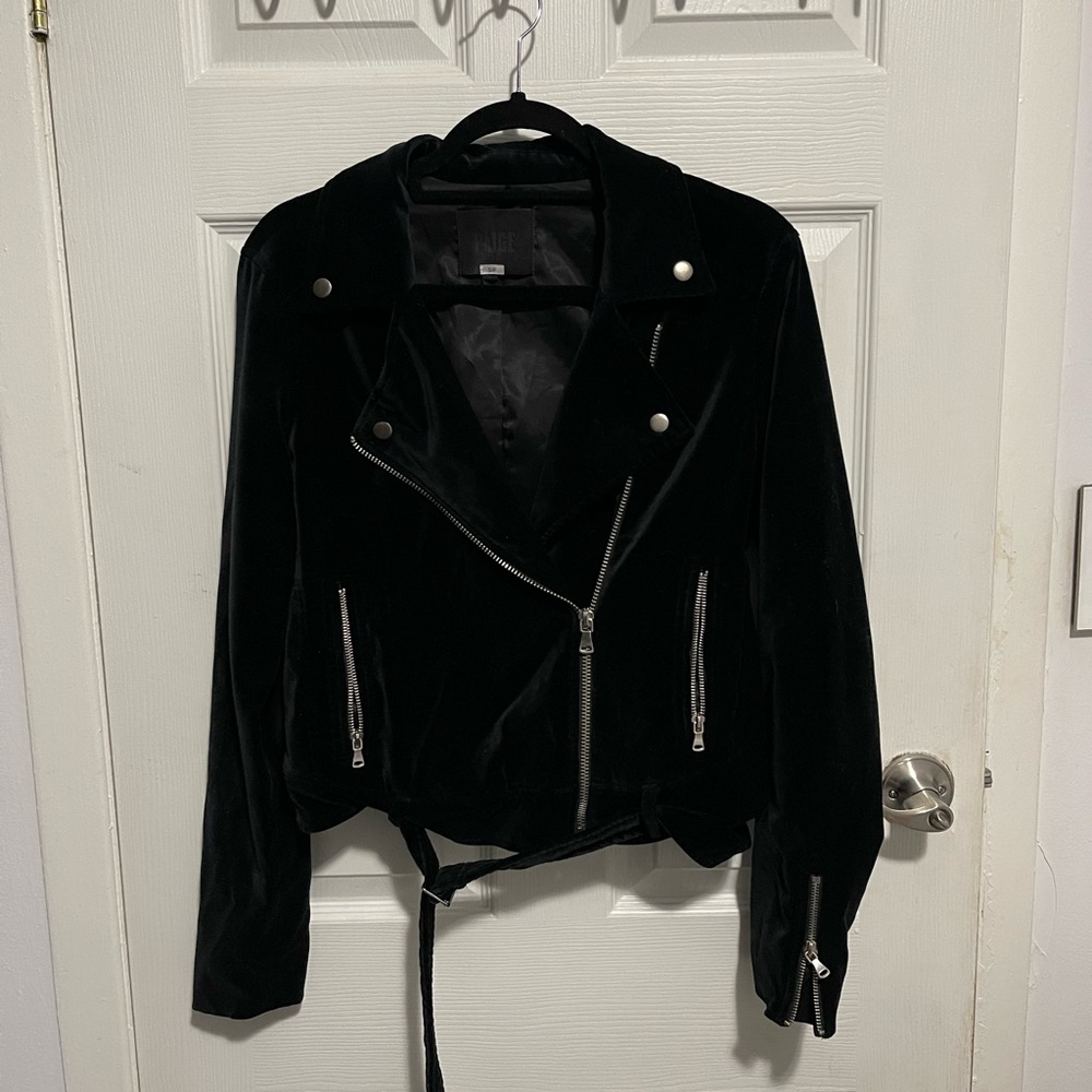 PAIGE suede moto jacket